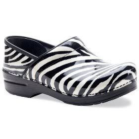 zebra dansko clogs
